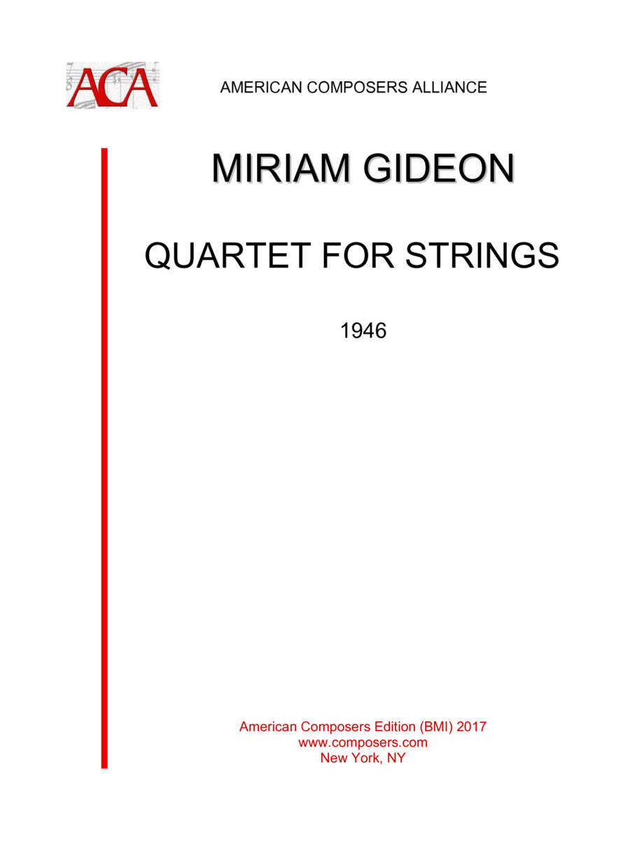 [Gideon] Quartet for Strings