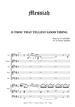 Book cover for O THOU THAT TELLEST GOOD TIDING, Messiah. Arr. for SATB Choir and Organ