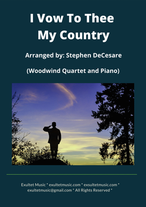 Book cover for I Vow To Thee My Country (Woodwind Quartet and Piano)