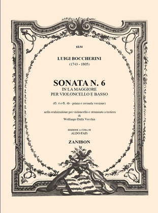 Book cover for Sonata N. 6 In La Magg. G. 4 E G. 4B -