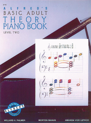 Book cover for Alfred's Basic Adult Piano Course Theory, Book 2