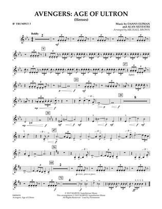 Book cover for Avengers: The Age of Ultron (Main Theme) - Bb Trumpet 3