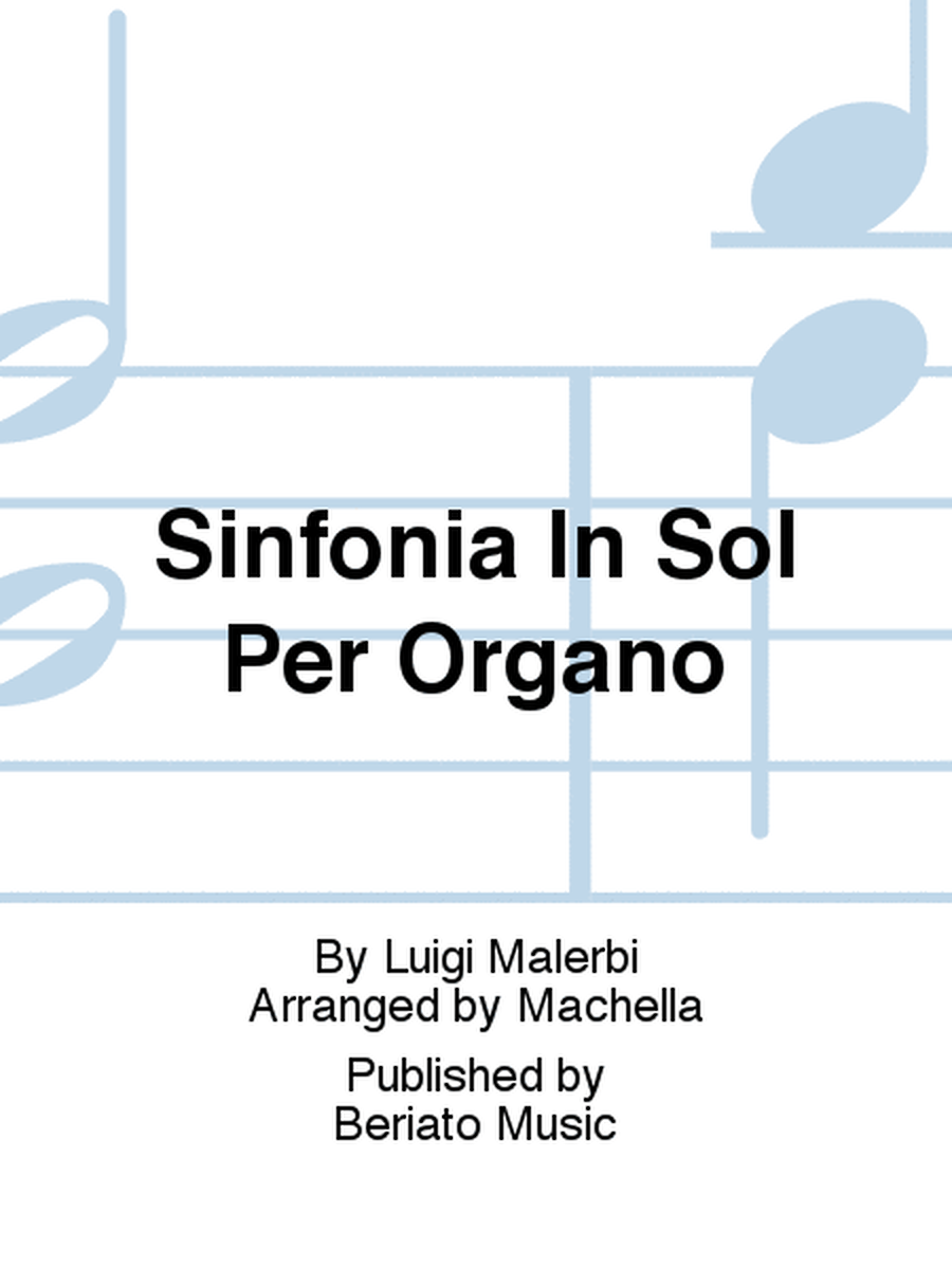 Sinfonia In Sol Per Organo