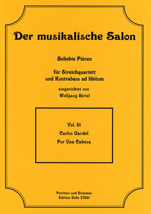 Book cover for Por Una Cabeza -Tango- (für Streichquartett)