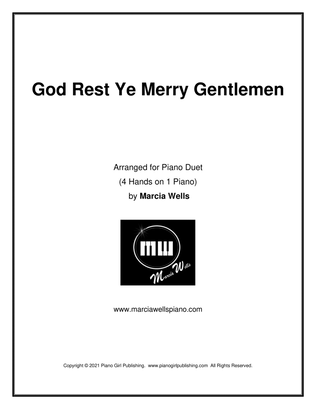 Book cover for God Rest Ye Merry Gentlemen (Piano Duet)