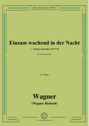 Book cover for Wagner-Einsam wachend in der Nacht,in C Major