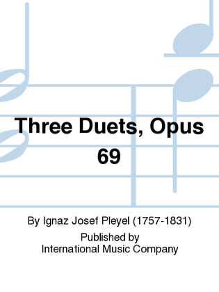 Book cover for Three Duets, Opus 69