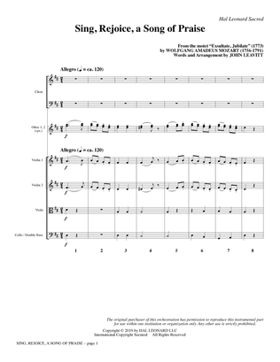 Book cover for Sing, Rejoice A Song Of Praise (arr. John Leavitt) - Full Score