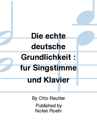 Book cover for Die echte deutsche Gründlichkeit