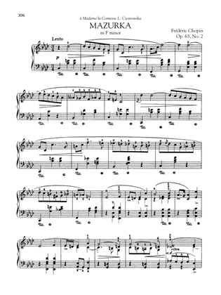 Book cover for Mazurka in F minor, Op. 63, No. 2