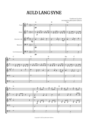 Auld Lang Syne • New Year's Anthem | Woodwind Quintet sheet music with chords