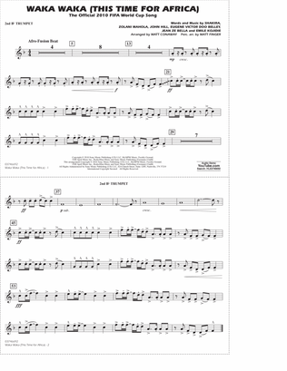 Book cover for Waka Waka (This Time For Africa) (arr. Matt Conaway) - 2nd Bb Trumpet