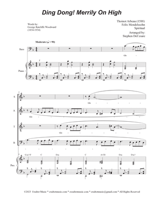 Book cover for Ding Dong! Merrily On High (Vocal Quartet - (SATB)