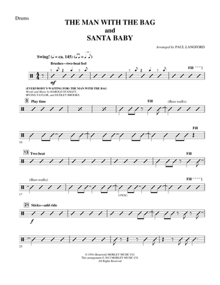 Book cover for Man With The Bag And Santa Baby - Drums