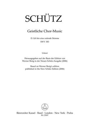 Book cover for Ich bin eine rufende Stimme SWV 383