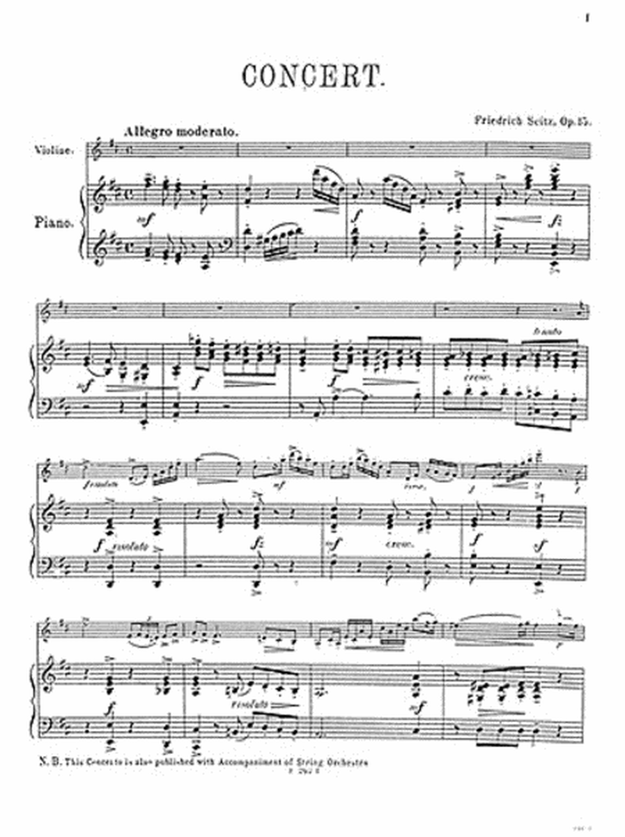 Friedrich Seitz: Concerto Op.15