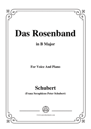 Book cover for Schubert-Das Rosenband(The Rosy Ribbon),D.280,in B Major,for Voice&Piano