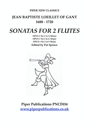 Book cover for LOEILLET OF GANT 3 SONATAS FOR 2 FLUTES OPUS 1