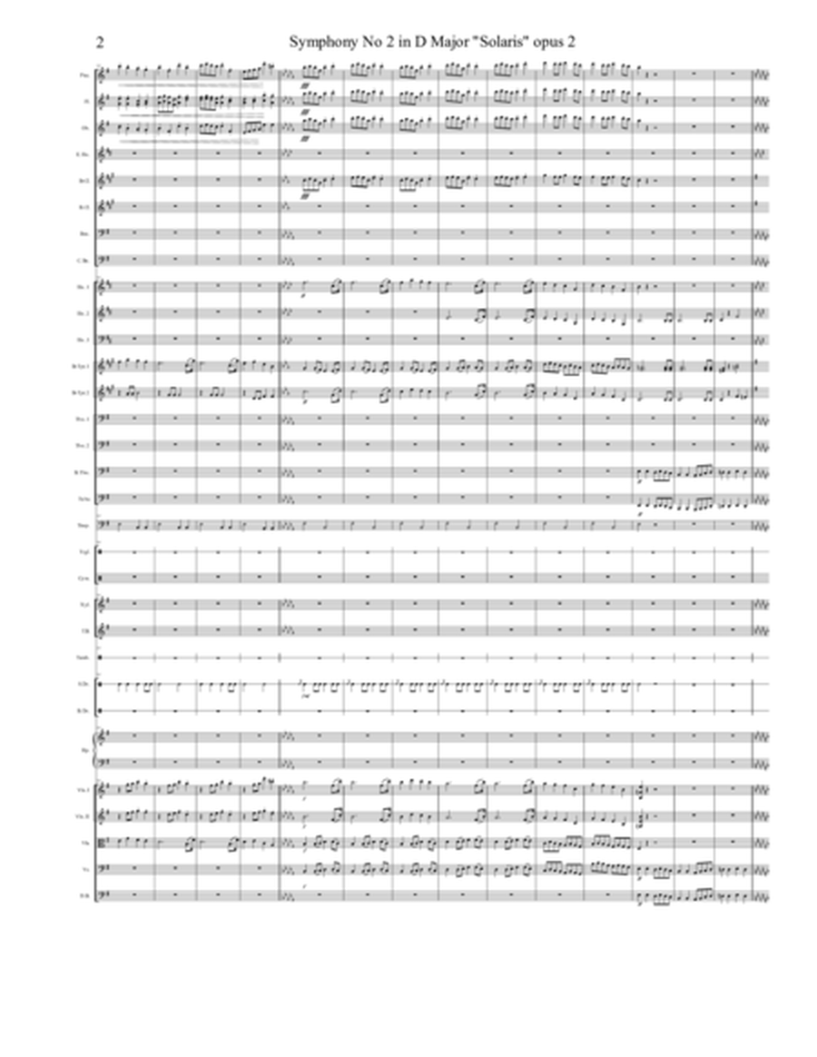 Symphony No 2 in D Major "Solaris" Opus 2 - 2nd Movement (2 of 3) - Score Only