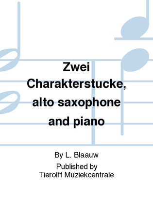 Book cover for Two Character Pieces, Alto Saxophone & Piano