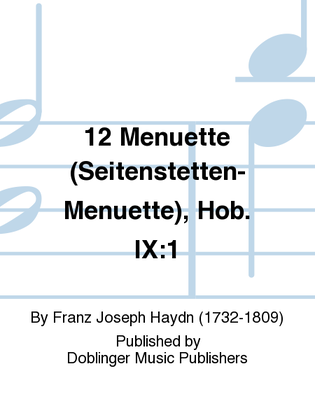 Book cover for 12 Menuette (Seitenstetten-Menuette), Hob. IX:1