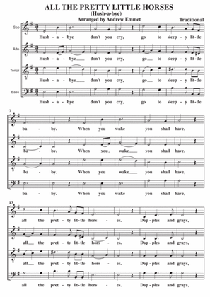 Hush-A-Bye A Cappella SATB