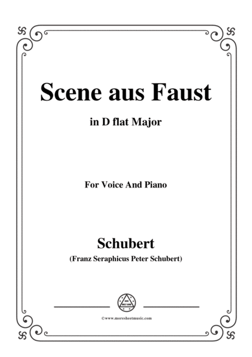 Schubert-Scene aus Faust,in D flat Major,for Voice&Piano image number null