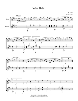 Book cover for Valse Ballet (Flute and Guitar) - Score and Parts