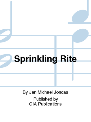 Book cover for Sprinkling Rite: Cleanse Us, Lord