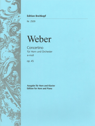 Book cover for Concertino in E minor Op. 45