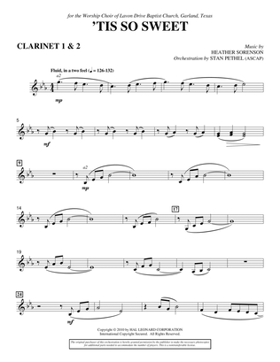Book cover for 'Tis So Sweet - Bb Clarinet 1,2