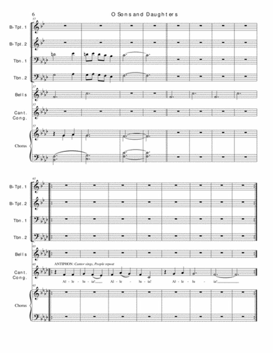 O Sons and Daughters (Anthem for Easter Day) for Chorus, Choir, Bells, and Brass image number null