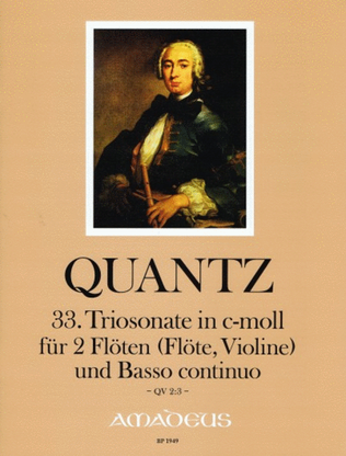 Book cover for Trio Sonata No. 33 in C minor QV2:3