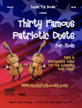 Book cover for Thirty Famous Patriotic Duets for Violin