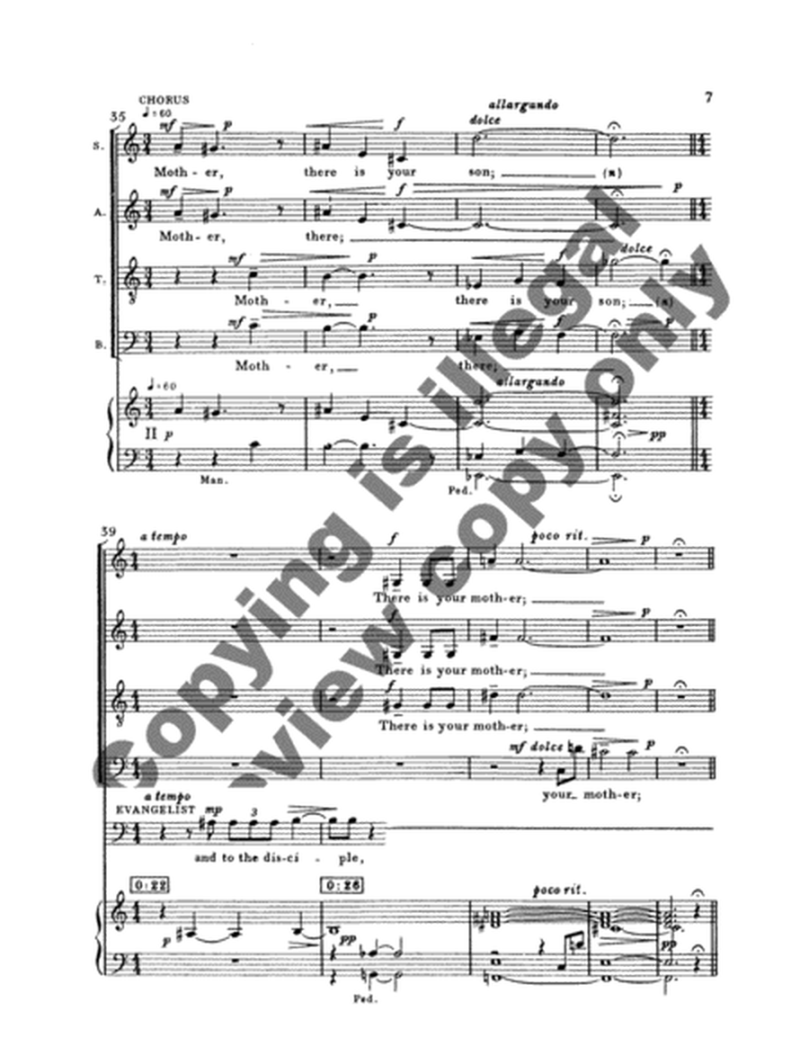 The Seven Last Words of Christ on the Cross (Choral Score)