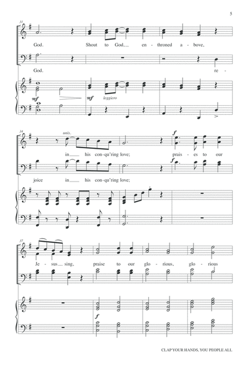 Clap Your Hands You People All by Bradley Ellingboe 4-Part - Sheet Music