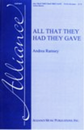 Book cover for All That They Had They Gave