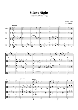 Silent Night for Viola Quartet