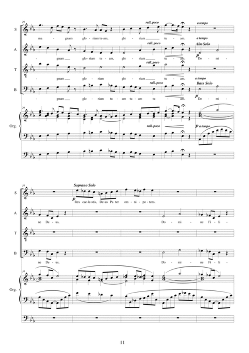 "Gloria" for SATB choir, solo voices and organ - From Missa Solemnis image number null