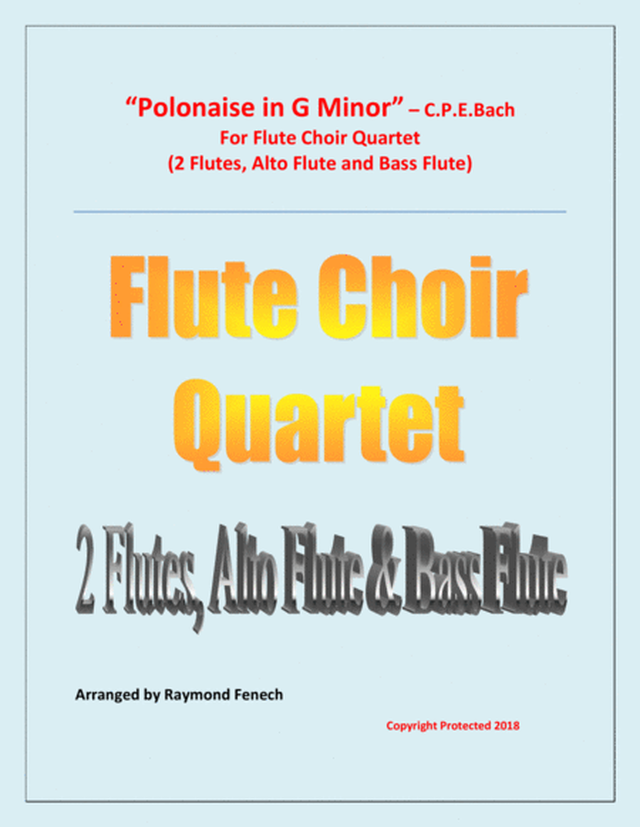 Polonaise in G Minor - Flute Choir Quartet (2 Flutes; Alto Flute and Bass Flute) image number null