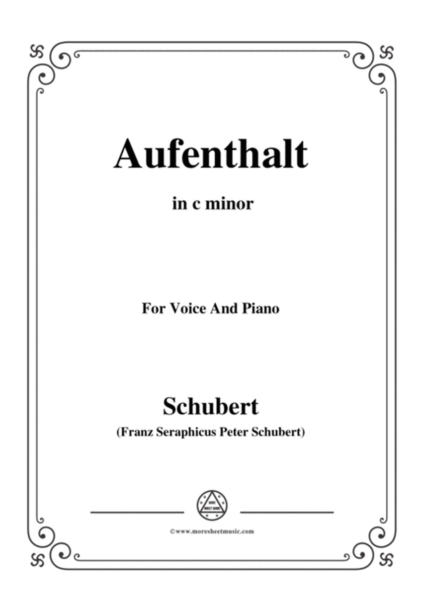 Schubert-Aufenthalt,in c minor,for Voice&Piano image number null