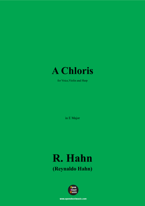 Book cover for R. Hahn-A Chloris,in E Major
