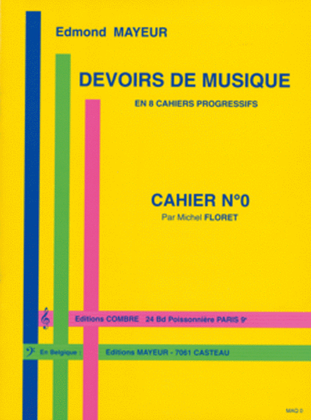 Book cover for Devoirs de musique cahier 0