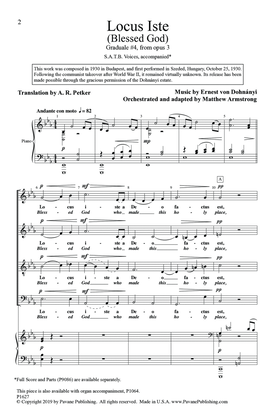 Locus Iste (Blessed God) (Graduale #4, from Opus 3) (adapted by Matthew Armstrong)