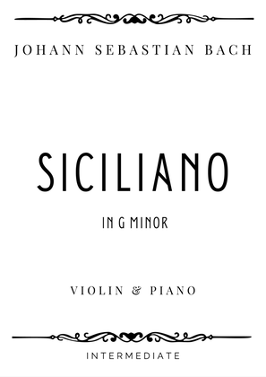 Book cover for J.S. Bach - Siciliano in G Minor - Intermediate