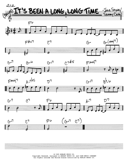 It's been a long long time Sheet music for Piano (Solo) Easy