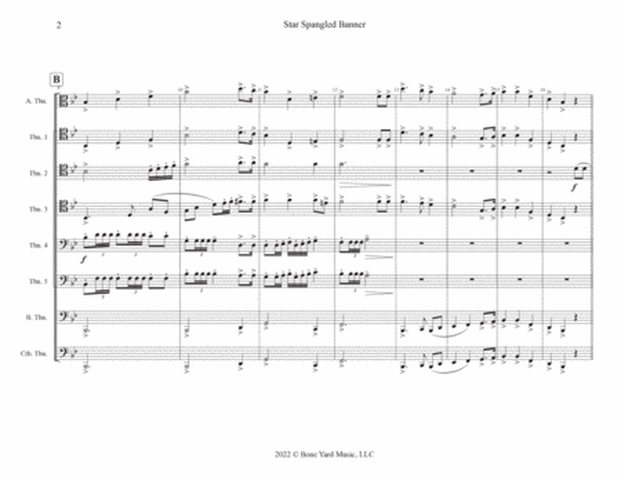 Star Spangled Banner for Trombone Choir