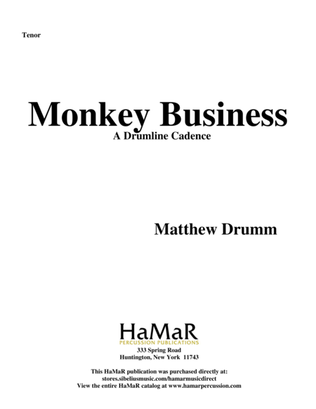 Book cover for Monkey Business