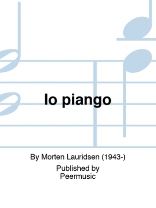 Book cover for Io piango