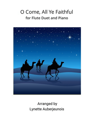 Book cover for O Come, All Ye Faithful - Flute Duet and Piano